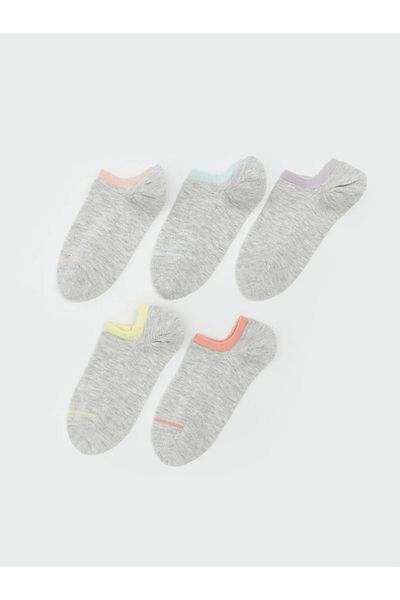 LC Waikiki Lcw Dream Pink Women's Plain Booties Socks 5 Pack