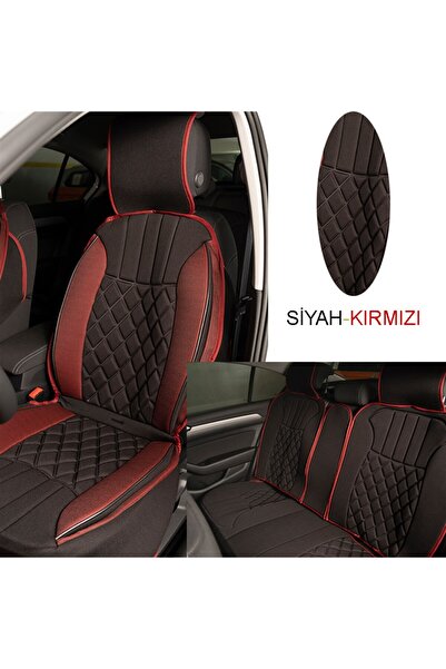 Space طقم إيجانس مكون من 5 وسائد أسود-أحمر / KLMNY547