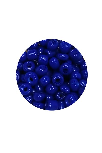 Royaleks Cast Glass Sand Beads Large Size (6/0) 4 mm - 60 Grams - Dark Blue - Bnc139