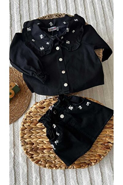 childbaby Set de blugi cu detalii de broderie