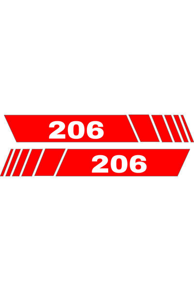 Birim Matbaa ملصق سيارة بيجو 206 ميرور سبورت نبض (2 قطعة مقاس 21 × 3 سم يمين ...