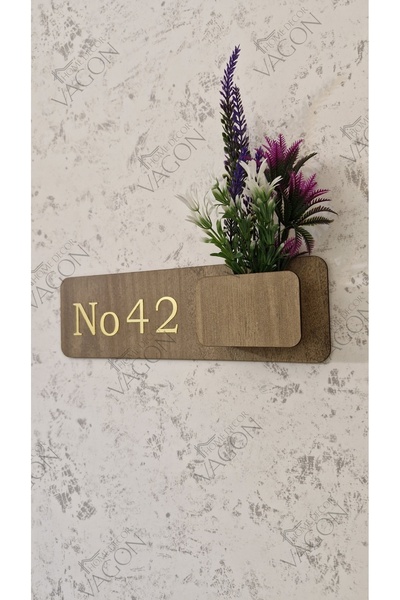 vagondecor Modena Desen Yapay Çiçek Dekorlu Kapı Süsü Ev Hediyesi