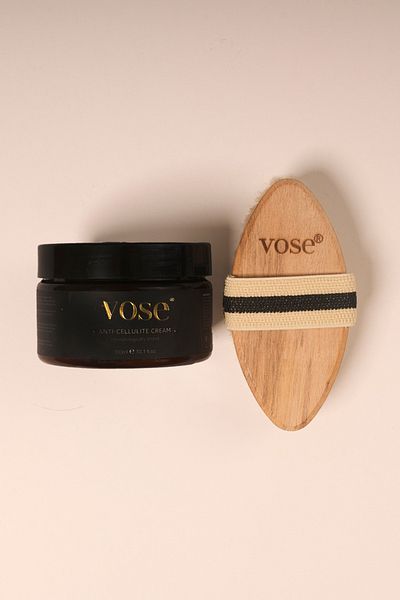 Vose Anti-Cellulite Body Cream + Horsehair Cellulite Brush (Lotus)