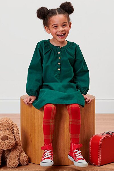 Tchibo جوارب طويلة مطبوعة بالكامل للبنات الصغار، قطعتان، أزرق داكن