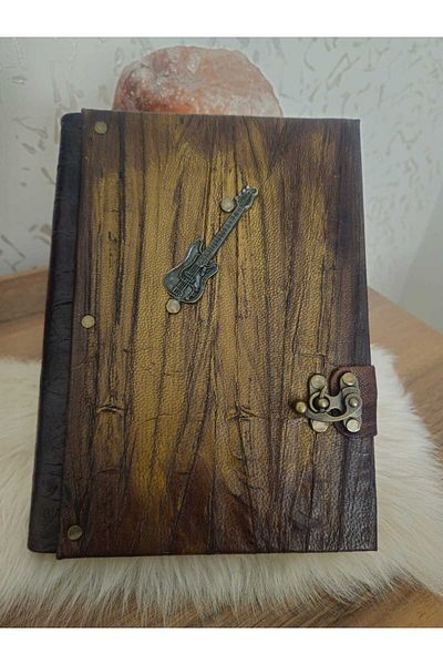 Legend Genuine Leather Italian Printed Special Pattern Violin Handmade Notebook