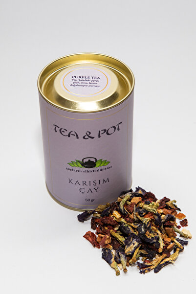 Tea&Pot Purple Tea 50 Gr. - Mavi Kelebek & Meyve Karışım Çayı