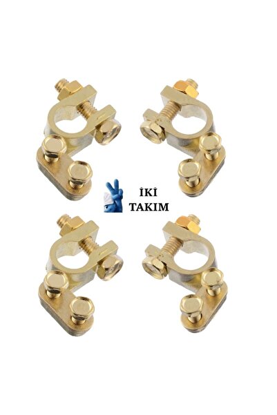 KUTUPSAN (2 TAKIM) Sarı Akü Kutup Başı Takımı, Standart Tip, (KALIN ETLİ-100GR)