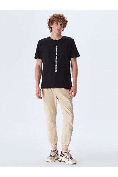 Ltb Bisiklet Yaka Siyah T-shırt