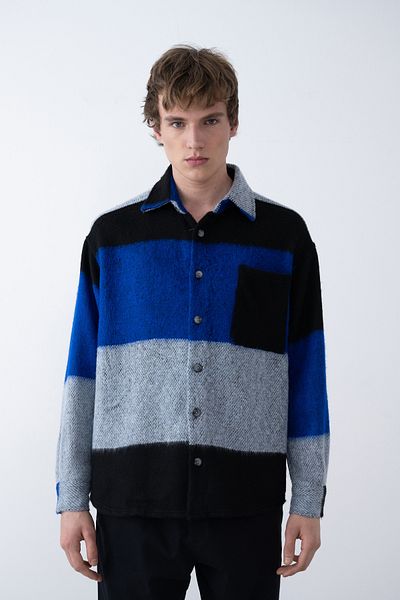 İLKCET MODA Unisex Oversize πολύχρωμο πουκάμισο ξυλοκόπο