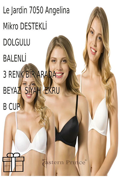 Le Jardin Sutien Angelina cu susținere micro și bretele - Cupă B de bază, 3 c...