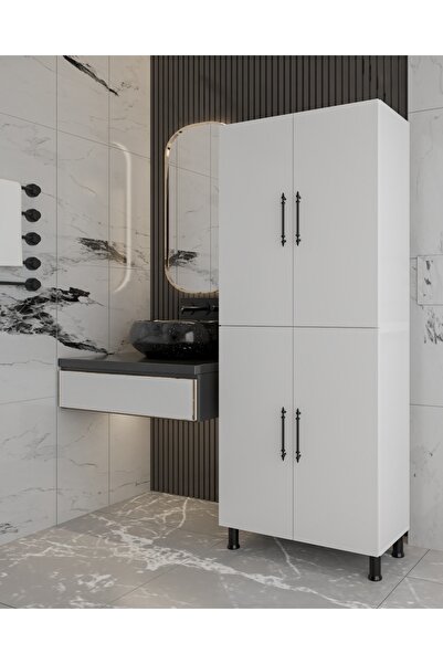 Serev Mobilya Geniş Çok Amaçlı Dolap Banyo Mutfak Erzak Kiler Dolabı Genişlik...