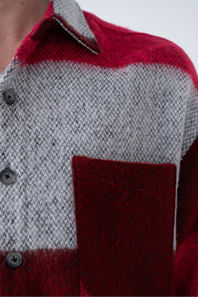 İLKCET MODA Unisex Oversize πολύχρωμο πουκάμισο ξυλοκόπο