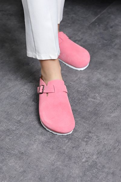Land of Cork Sabo Anatomical Genuine Suede Leather Cork Sole Indoor Slippers