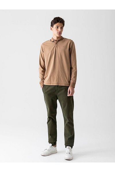 Ltb Polo Collar Brown Sweatshirt