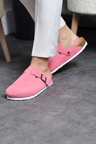 Land of Cork Sabo Anatomical Genuine Suede Leather Cork Sole Indoor Slippers