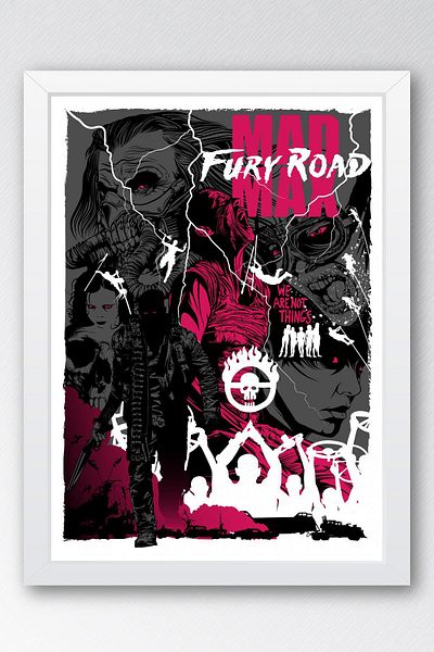 Saturn Pictură înrămată Mad Max Fury Road - Pictură poster film Crazy Max
