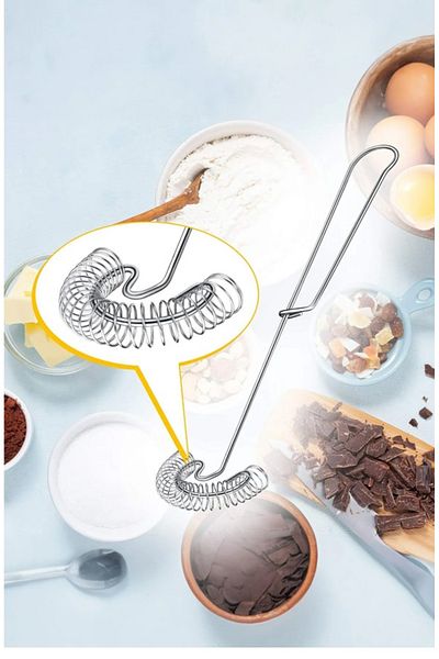 ŞAKİLATA CONCEPT 1Pc Stainless Steel Egg Whisk Milk Frother Kitchen Utensils Potato Masher Coffee Beater