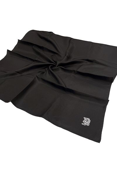 Levidor Απλό μεταξωτό κασκόλ Twill - Μαύρο