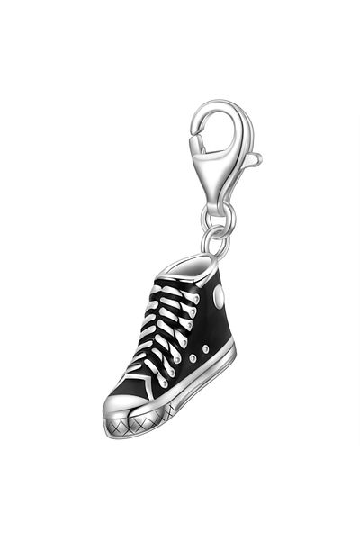 Rafaela Donata Silbercharm Charm Sterling Silber Emaille schwarz