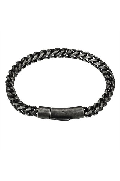 True Rebels Edelstahlarmband Armband Edelstahl gunmetal