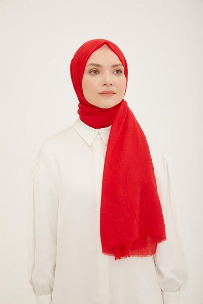 Armine Red Trend Bamboo Shawl - Model 51