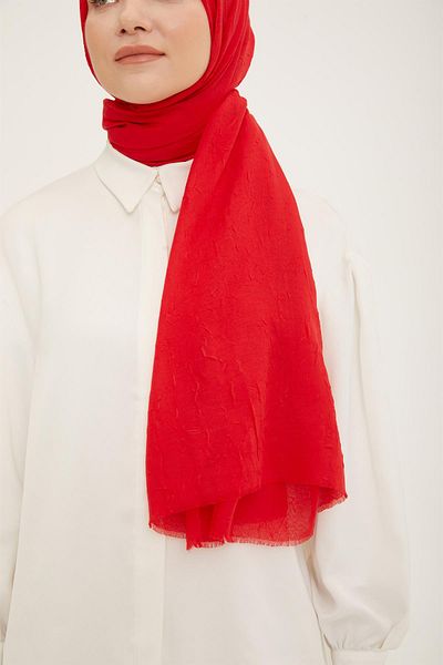 Armine Red Trend Bamboo Shawl - Model 51