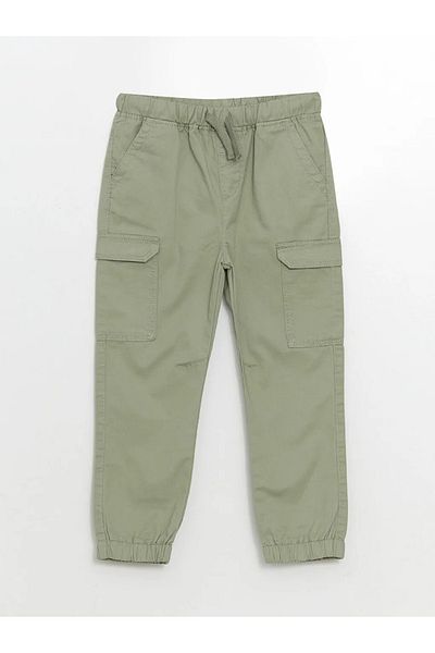 LC Waikiki Lcw Kids Green Boys Jogger Pants with Elastic Waist