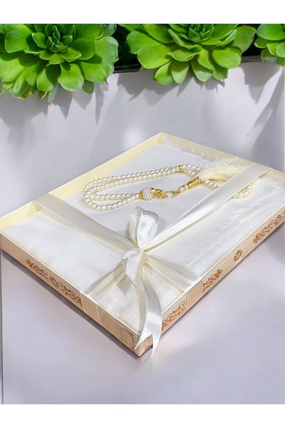 AYHANHOME Flamed Prayer Cloth Prayer Beads Set - with Gift, Dowry, Mawlid and Bundle Features