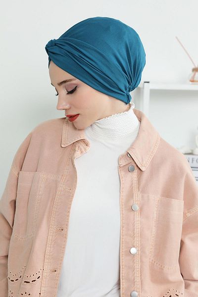 Aisha's Design Mihrace Combed Cotton Bonnet,b-4