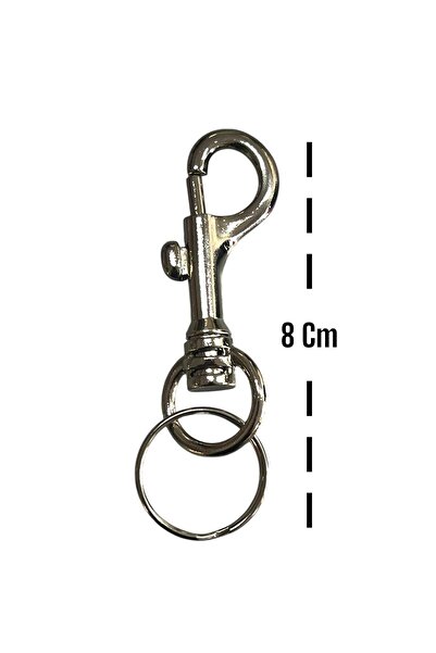 SIFIR312 Yuvarlak Halka Gemici Model Fırdöndülü Kancalı Dağcı Anahtarlık Tasm...