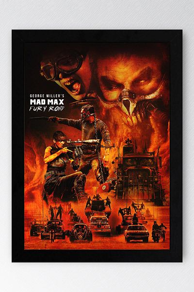 Saturn Pictură înrămată Mad Max Fury Road - Pictură poster film Crazy Max