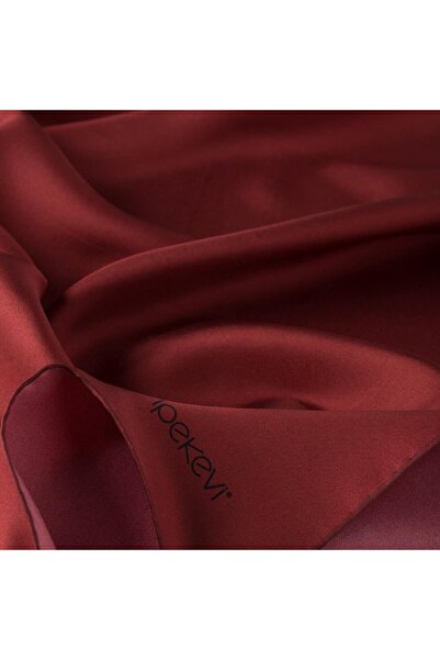 ipekevi Eșarfă din mătase simplă - Burgundy