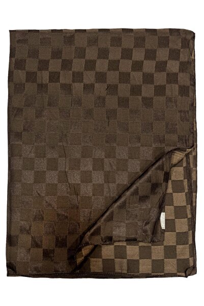 Levidor Jakarlı Şal - Dama - Acı Kahve