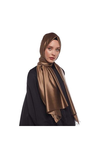ipekevi Single Sided Silk Shawl - Milky Brown