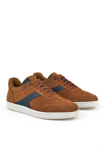 Ziya Ανδρικό Tan Γνήσιο Δερμάτινο Sneaker - 151983ZX30