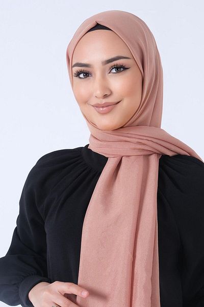 HAREM SCARF Brisa Voile Shawl - Peach