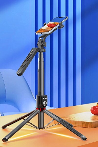Genel Markalar Uzaktan Kumandalı 360° Dönebilen Tripod, 2.2m Uzayabilen Selfi...