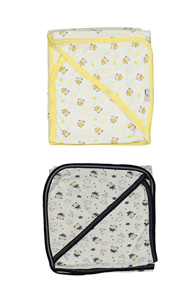 Baby Bakkal Baby Blanket 2 Pcs Unisex 0/24 Months 80*90 Single Layer Combed C...