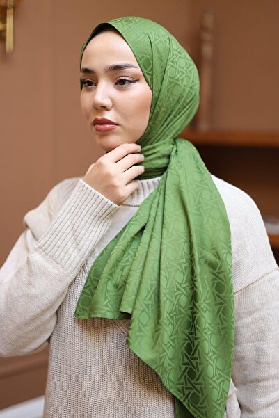 Silk Home Jakarlı Deluxe Şal - Çimen Yeşili