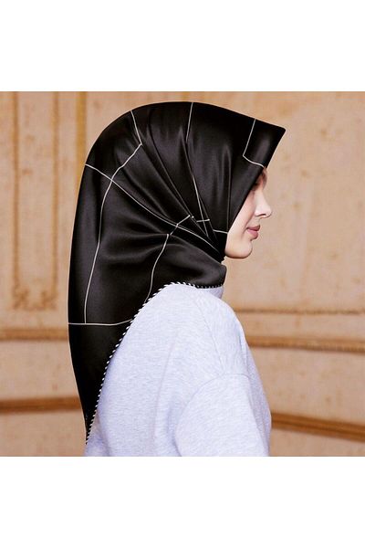 Armine Μεταξωτό Φουλάρι Nostalgia - 8655-02 Black Stone Twill