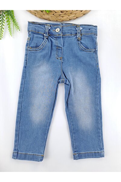 Butik Kız Çocuk Kot Pantolonlu Yelek Tişort Üçlü Takım Likralı Kot 2 İplik Şardonsuz Mevsimlik Kolej Ceket