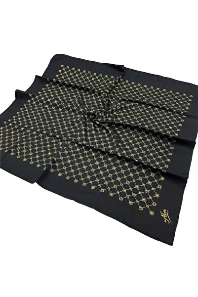 Aker Κασκόλ Twill - 7857795-918 Μαύρο Χρυσό