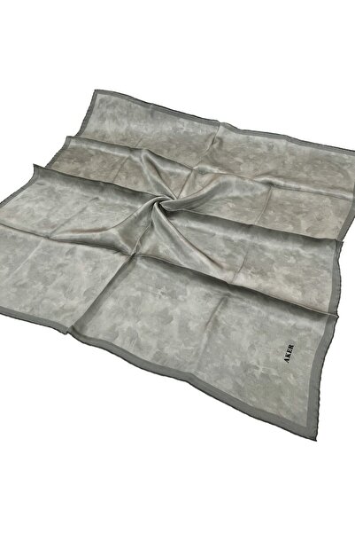 Aker İpek Eşarp - 7208701-372 Gri Sura