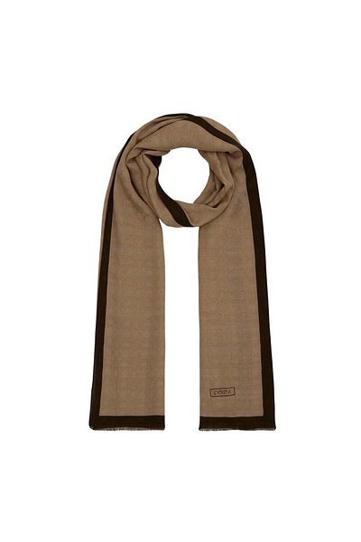 ipekevi Four Seasons Milk Coffee Monogram Shawl