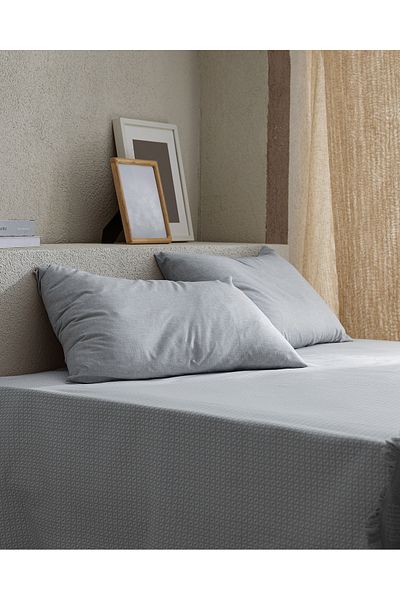 Madame Coco Delrico Double Cotton Sheet Set - Gray