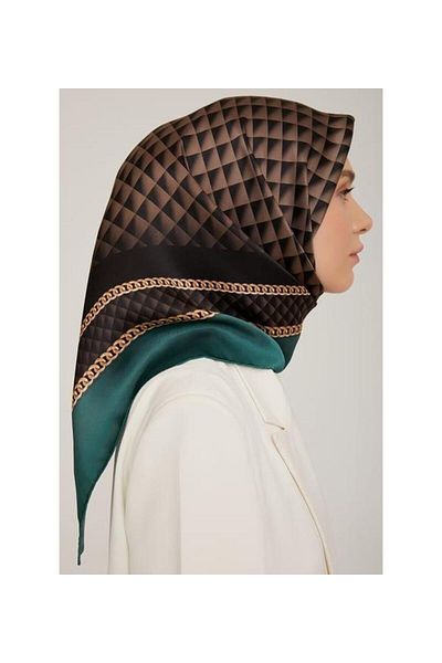 Armine Μεταξωτό Φουλάρι Nostalgia - 8834-55 Dark Green Twill