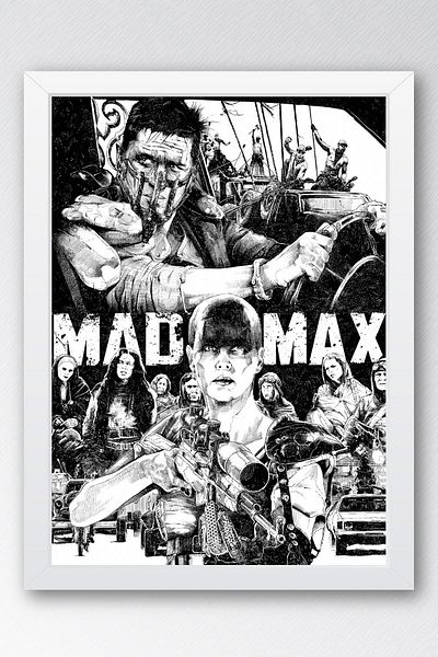 Saturn Πίνακας με κορνίζα Mad Max - Πίνακας αφίσας ταινίας Mad Max
