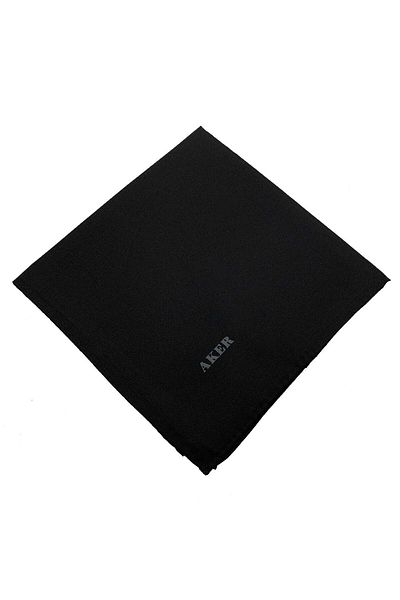 Aker Απλό μεταξωτό κασκόλ Twill - Μαύρο 911