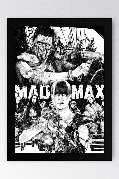 Saturn Pictură înrămată Mad Max - Pictură poster film Crazy Max