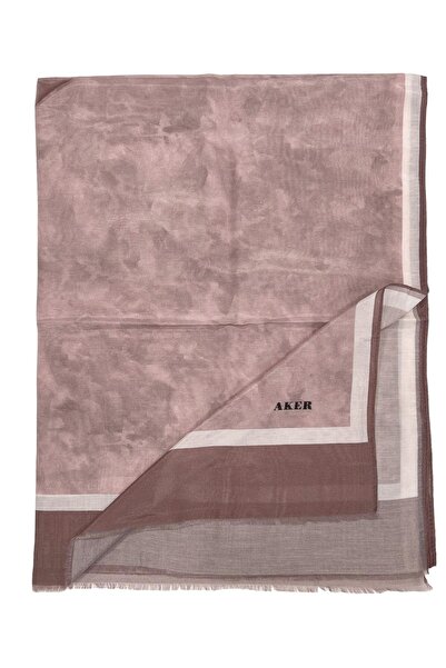 Aker Yaz Serinliği İpek Koton Şal - 7208777-496 Koyu Pudra
